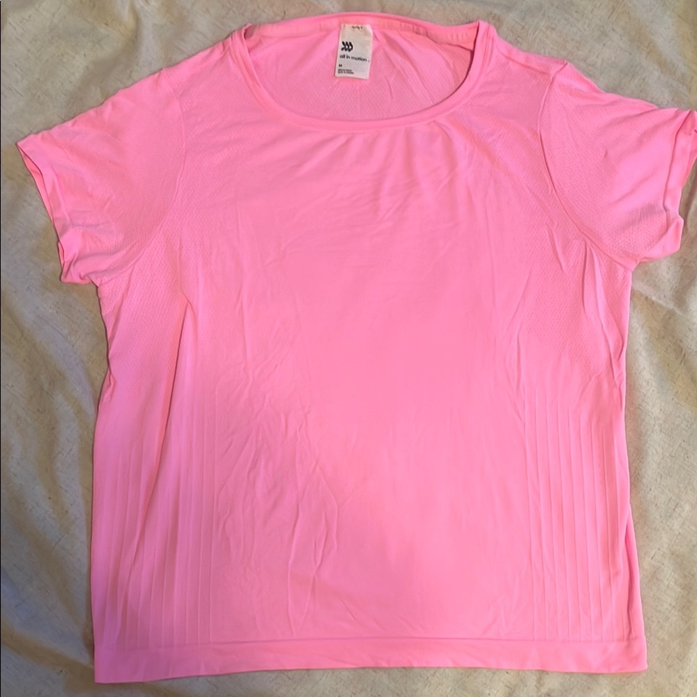 All in Motion Pink Fitted Short Sleeve T-Shirt